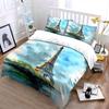 Watercolor Eiffel Tower Print Bedding Duvet Cover Set Duvet Cover Pillowcases  (1*Duvet Cover 2*Pillowcases, without duvet insert)