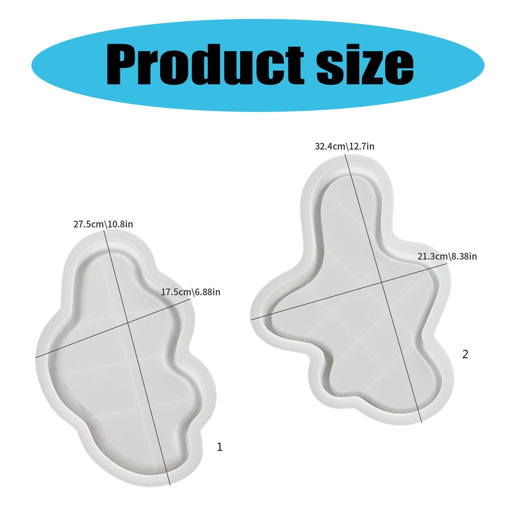 Многоцелевой большой овальный поднос из смолы, формы, прочный силиконовый домашний аксессуар, портативный для бетонных тарелок, товаров для рукоделия