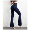 Спортивные брюки телесного цвета с перекрестной талией, женские, чувственные, с высокой талией, облегающие, быстросохнущие, расклешенные, с подтяжкой бедер, для фитнеса, сексуальные брюки, обтягивающие леггинсы