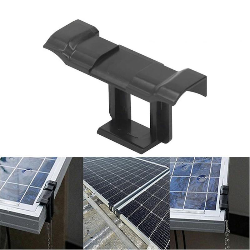 10/30Pcs Solar Panel Drainage Clips Roof Solar Panel Frame Cleaning Photovoltaic Panel Water Guide & Mud Clamp