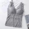 Fashion Mesh Lace Women Crop Tops Vest Push Up Women's Corset Bustier Bra V-Neck Camisole Tank Tops