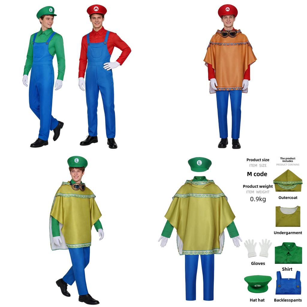 Super Mario Galaxy Cosplay Uniform With Capes For Cosplay Events And Themed Parties
