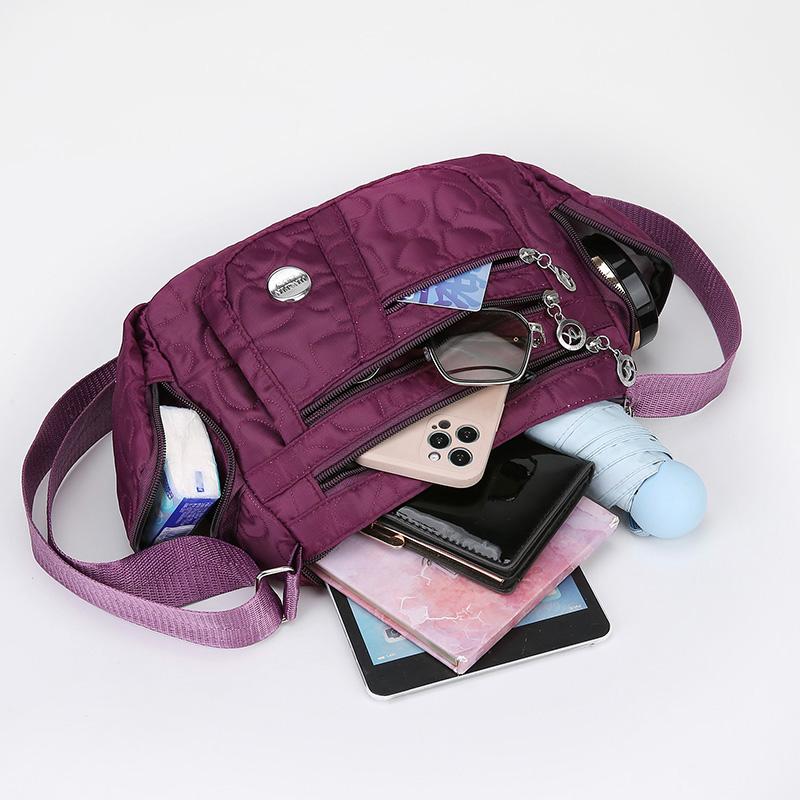 Большая водонепроницаемая сумка кроссбоди через плечо с несколькими карманами для поездок на работу и использования на открытом воздухе