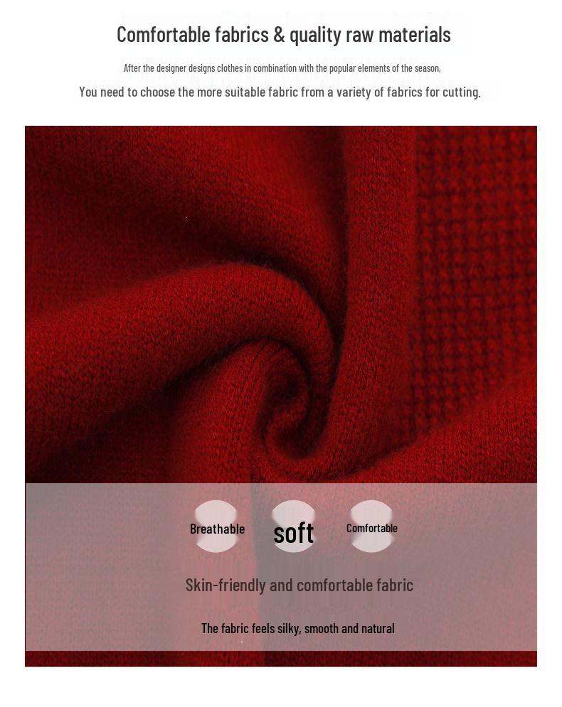 Fall/Winter 2026 Stylish Petite Wool Knit Sweater - Women's Thick Short Base Layer Top.