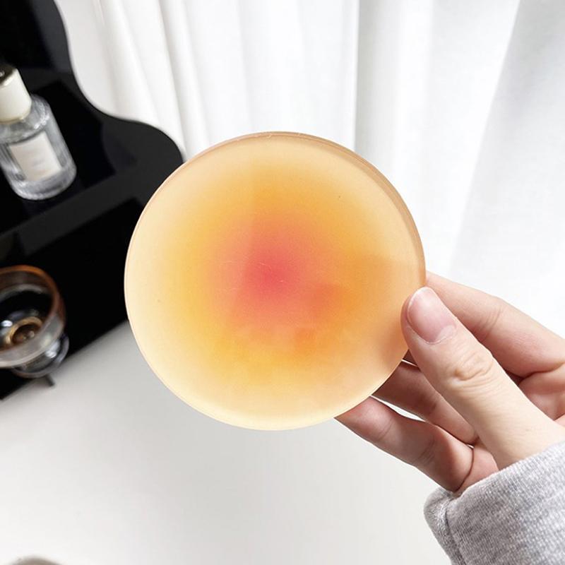 Ins Colour Gradient Acrylic Coaster Anti-slip Round Cup Pad Dining Table Placemat Cafe Decor Mug Mats