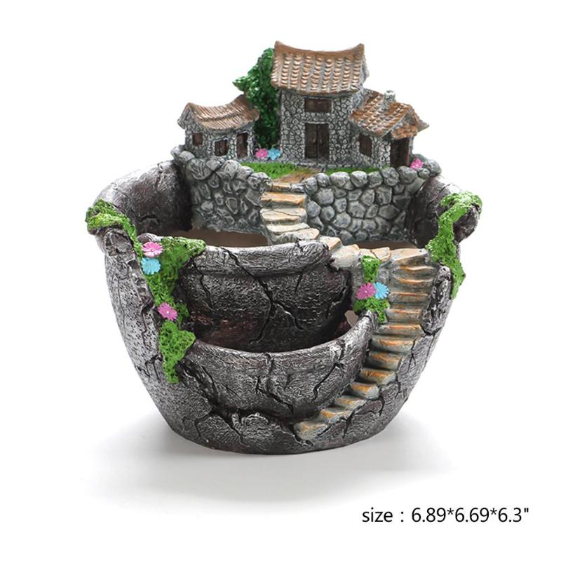 Цветочный горшок из смолы, настольный держатель для горшка, украшение для дома и сада, держатель для растений, суккулентный горшок для растений, цветочный горшок