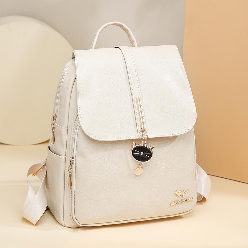 Рюкзак из мягкой кожи, женский рюкзак большой вместимости, студенческий школьный рюкзак