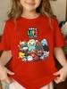 Game Toca Life World Graphic Kids TShirt Cute Cartoon Print Tshirt Summer ShortSleeved Tops Boys Girls Clothes Y2k Tee Tops