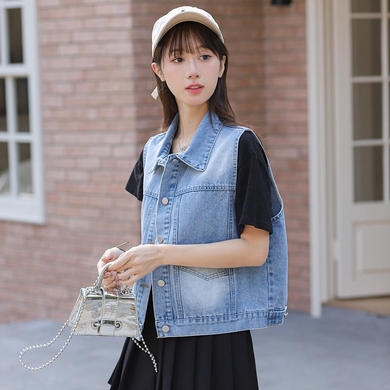 New Korean Retro Soft Denim Vest: Autumn/Winter Fashion Essential