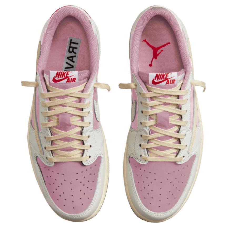 Air Jordan 1 Low OG x Travis Scott "Pink Pack" Low top Vintage Basketball Shoes Men's Pink IQ7604-101