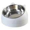 Pet Bowl Cat Face Shape Oblique Design Stainless Steel Cat Feeding Supplement for Home