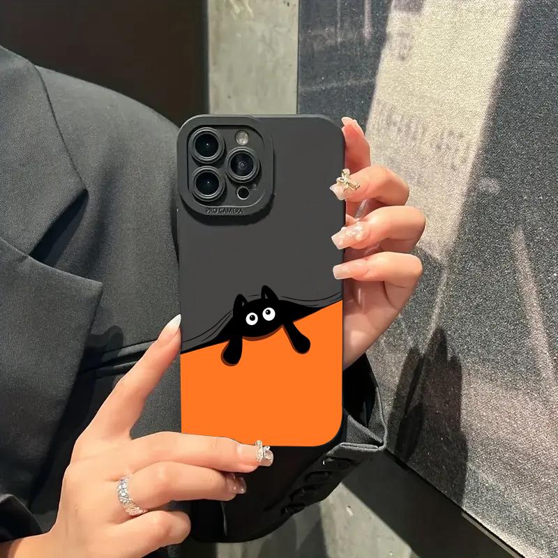 Силиконовый чехол для телефона с рисунком кошки для iPhone 16 15 14 13 12 11 Pro Max 14 15 16 Plus Mini XS XR X 8 7 SE 2020 Cover