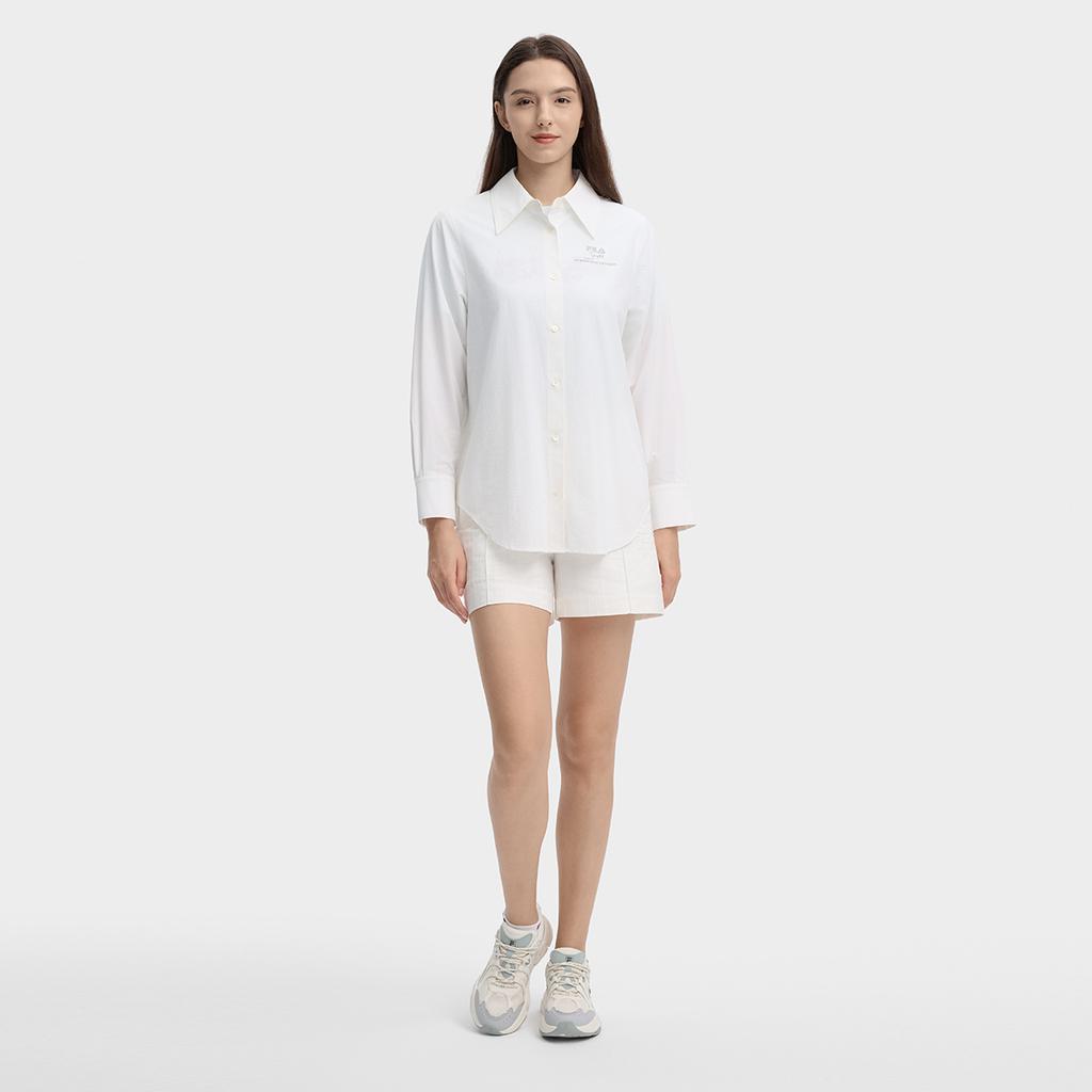New FILA Shirts Women's Cloud White F11W438404FWT