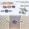 Vintage European & American Shawl Clip: Women's Diamond Scarf Buckle, Anti-Exposure Brooch, Alloy Collar Accessories