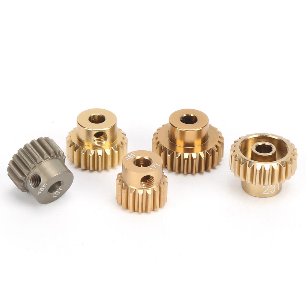 5 шт. Набор шестерен пиньон 48P из алюминиевого сплава 7075, комплект моторных шестерен для радиоуправляемой машины 110 (17T?25 т)