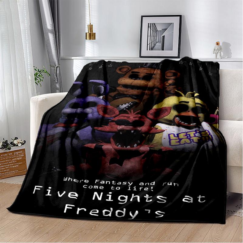 Классическая игра ужасов F-Fnaf Мультяшное Мягкое Плюшевое Одеяло, Фланелевое Одеяло Плед Для Гостиной Спальни Кровати Дивана Пикника Подарок