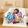 HD Cute Gabbys Dollhouse Cartoon Flannel Blanket,Ultra Soft Warm Plush Throw for Home Bedroom Bed Sofa Cover Picnic Girl Gift