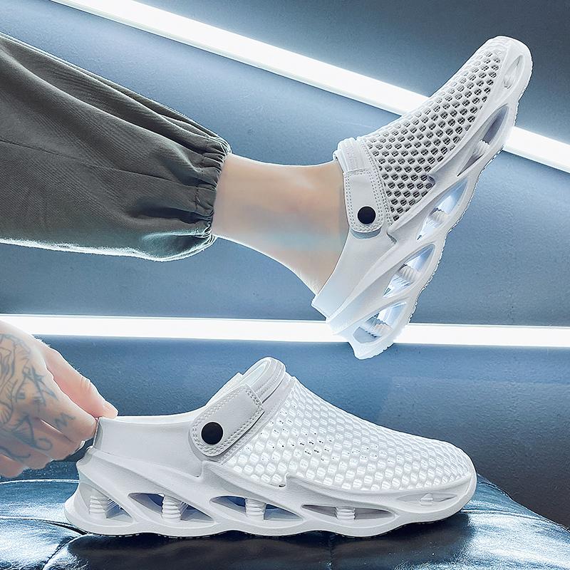 Летние мужские сандалии сетчатая повседневная обувь пляжные тапочки для мужчин кроссовки сабо мужские дышащие сандалии Zapatos Hombre размер 44