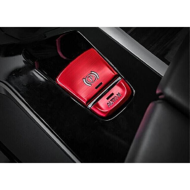Cover Trim 2018-22 Electronic Handbrake Switch For BMW 5 Series G30 Red Aluminum
