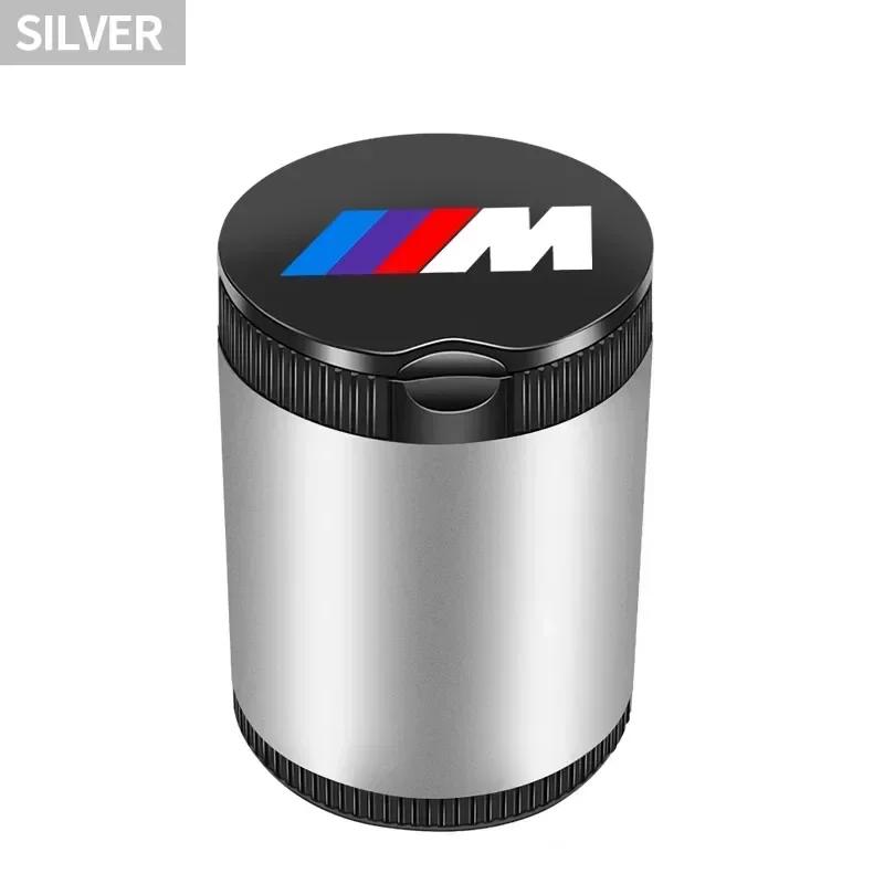 Car Portable Ashtray LED Light Alloy Ash Tray Aluminum Cup For BMW 1 3 5 Series X1 X4 X5 X7 G20 G38 F20 F39 F48 E46 E60 E36 E39