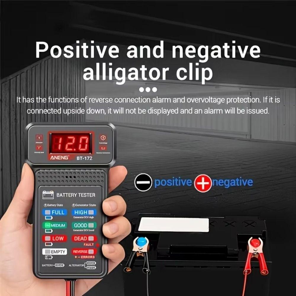 12V Automotive Battery Analyzer Reverse Alarm Intelligent Battery Tester Automotive Repair Tool