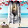 Lighthouse in Stormy Waves Beach Towel Quick-drying for Travel Outdoor Sports Jogging Beach and Swimming