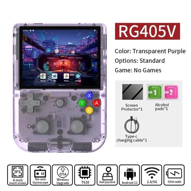 2024 RG405V Видео Портативная игровая консоль 4" IPS HD сенсорный экран Android 12 система T618 64-бит Wifi портативный ретро игровой плеер