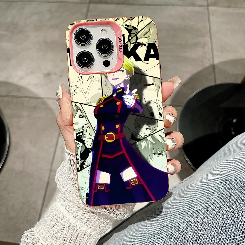 Mato seihei no slave Tenka Izumo Pink Translucent Mobile Phone Case for iPhone 17 16 15 14 13 12 11 X XR XS Air Pro Max Plus