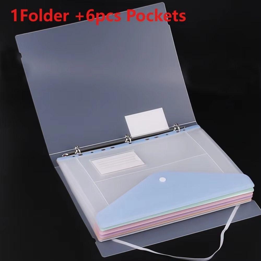 File Organizer Loose-leaf File Bag High-Capacity Document Pouch Home Use Binder Pockets  Stationery