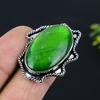 Green Labradorite Gemstone 925 Sterling Silver Gift Jewelry Ring Size 7