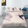 3D Animal Pattern Bedding Bird Print Quilt Cover Pillowcase 2 or 3 Full Size Twin Bed Microfiber Fabric Soft Washable Zipper Home Decoration