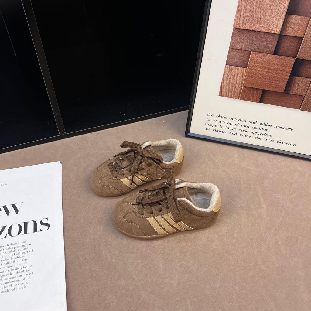 Зимние детские комфортные спортивные кроссовки 2025 - Мальчиковые велюровые и девичьи модные повседневные кроссовки