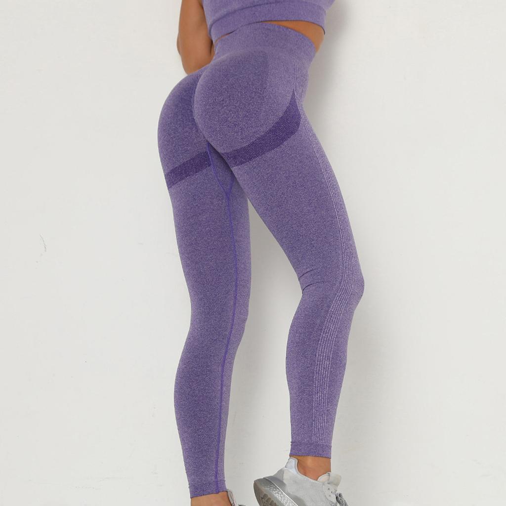 Женские цветные спортивные штаны для йоги с высокой талией, поднимающие бедра, для бега и фитнеса