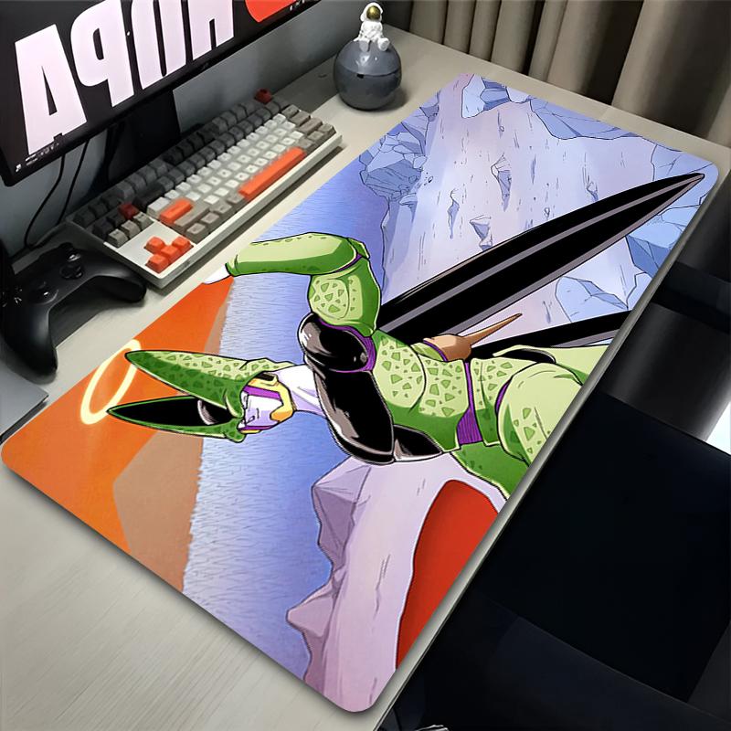 Игровой коврик для мыши Dragon Ball Cell Киберспорт Геймер Коврик для клавиатуры Нескользящий Коврик для компьютерного стола Крутой Аниме DBZ Коврик для мыши Домашний Декор стола