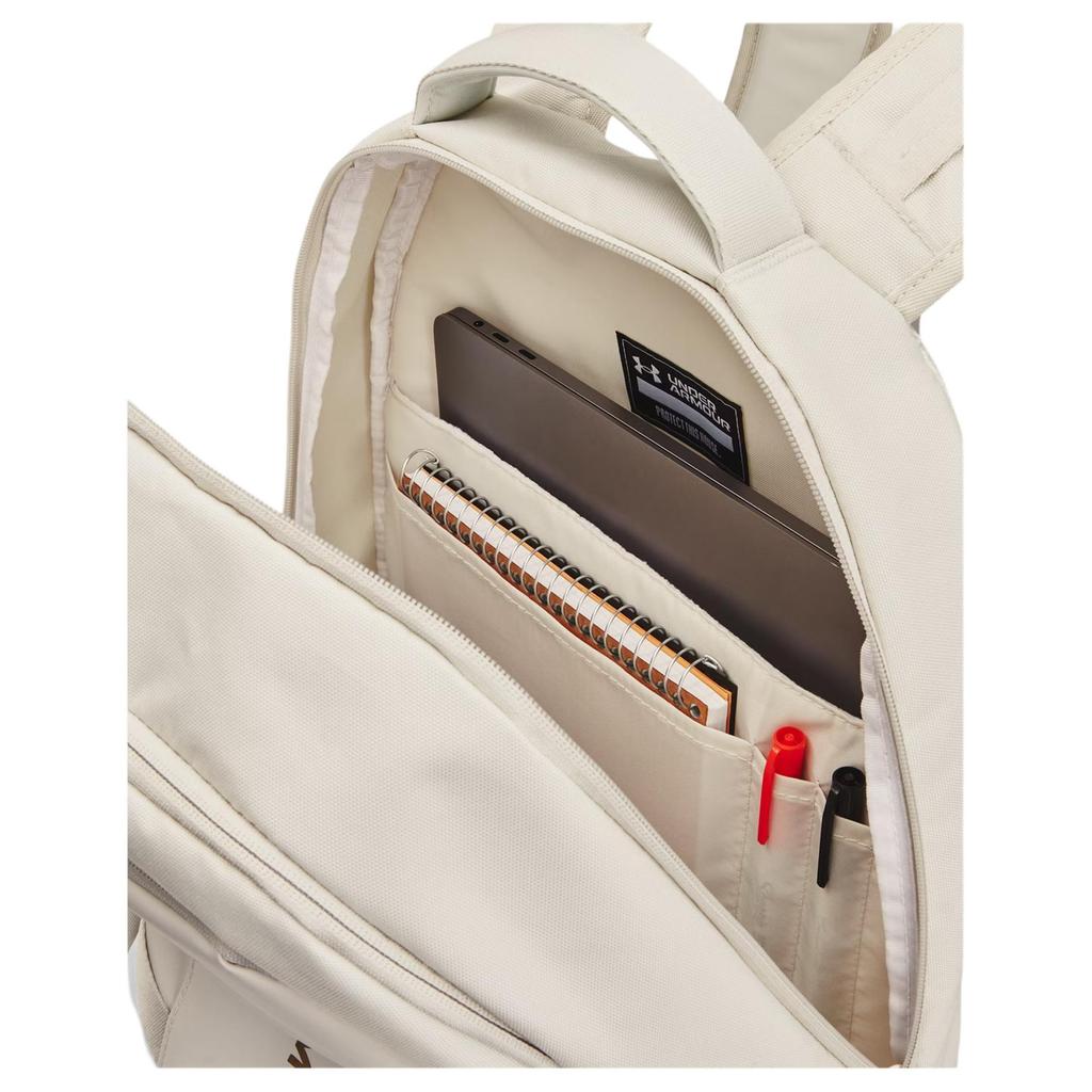 Under Armour Casual Versatile Polyester And Polyurethane Backpack Unisex Backpack Peak-White Metallic-Gold 1384671-110