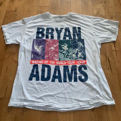Винтажная футболка Bryan Adams World Tour 92s Унисекс Концертный S до 5XL BO039 Унисекс Футболка