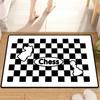 Коврик шахматной доски мягкий диатомовый грязепоглощающий для ванной комнаты, нескользящий, быстросохнущий, коврик для двери, входная дверь