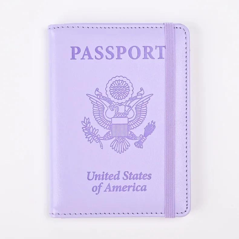 Многофункциональная обложка для паспорта с RFID из искусственной кожи, ультратонкая водонепроницаемая защита для паспорта, кошелек для кредитных карт, держатель для паспорта