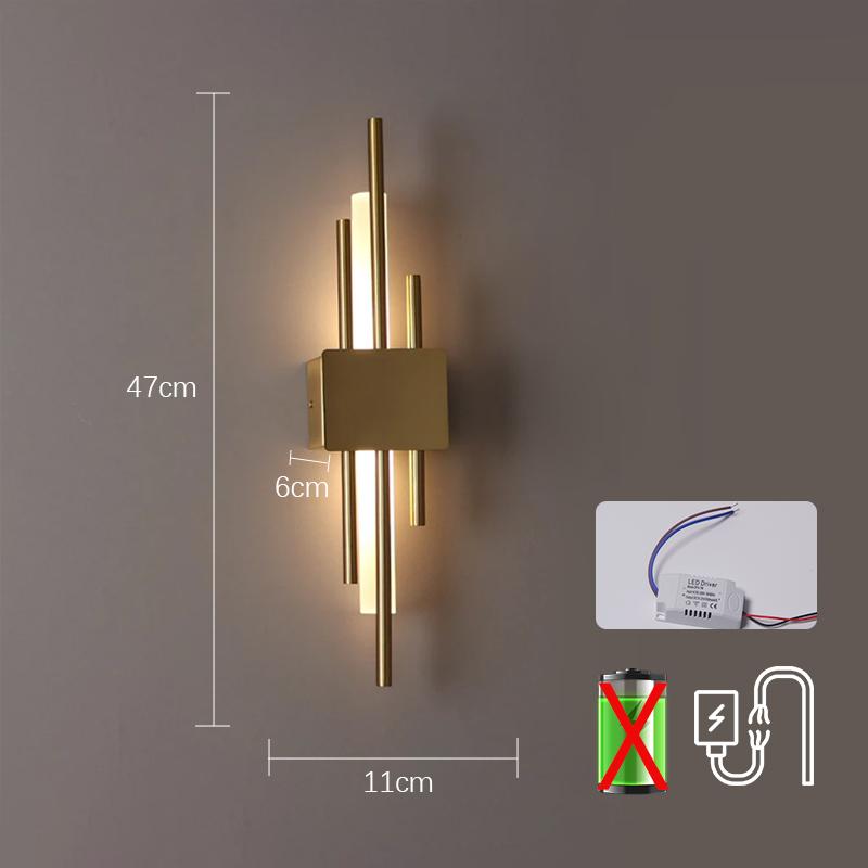 Nordic LED Wall Lamp Indoor Lighting Bedroom Bedside Living Room For Home Hotel Stairs Decoration Lamp Rechargeab LED Wall Light