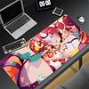 Игровой коврик для мыши, большой коврик для стола, нескользящий, с прошитыми краями, милая аниме-девушка, цветный мультяшный принт, водонепроницаемый коврик для дома
