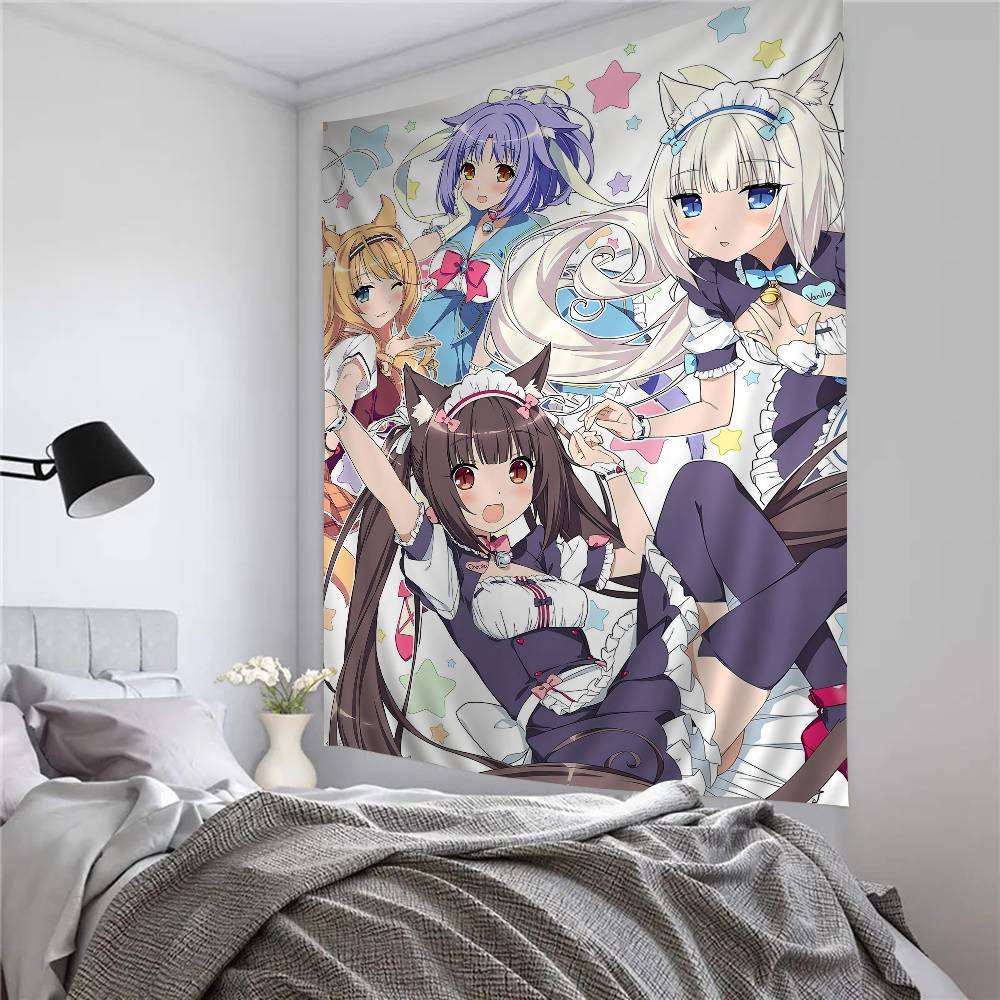 Аниме Nekopara Фильм Подвесной Бохо-Гобелен Бохо-Настенные Гобелены Мандала Дешевый Хиппи Настенный Подвес
