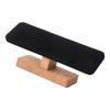 Velvets Bracelet Display Rack Wooden Base Watch and Hairbands Holder T Shaped Stand for Jewelry Storage and Organization