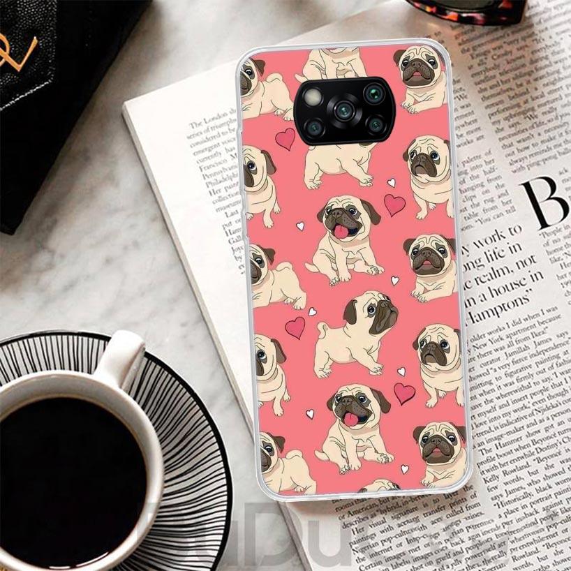Bulldog Pug Dog Cover For Xiaomi Poco X6 X7 X5 Pro X4 Gt X3 Nfc F6 Phone Case F5 F4 F3 F2 F1 M5S M4 M3 Print Shell Housing X3 X4
