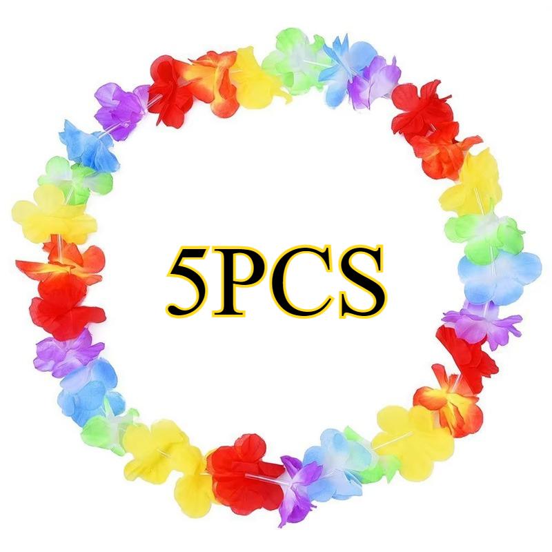 Светодиодные гавайские леи, цветочный венок, светящееся ожерелье, светящиеся для дня рождения, свадьбы, украшения для вечеринки, аксессуар для карнавала, фестиваля