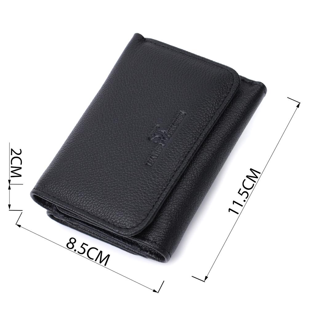 Beautiful Women's Wallet with Coin Holder Made of Genuine Leather ST Leather 22728 Black