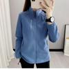 Autumn and Winter Polar Fleece Jacket Plus Velvet Ladies Casual Fleece Stand-up Collar Thickened Cardigan Sports Outdoor Warm Sweater