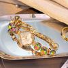 Diamond-encrusted Gemstone Four-leaf Clover Live Broadcast Premium Bracelet Women's Watch Quartz