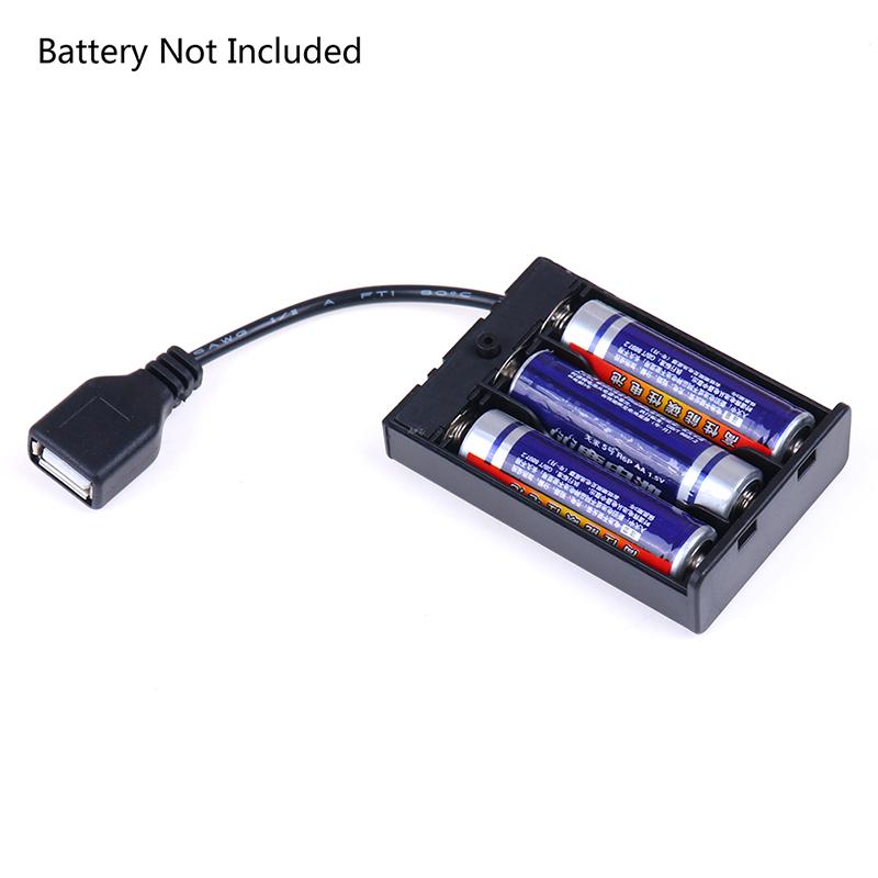 Батарейный ящик 3*Аа с USB-портом для комплекта светодиодного света строительного блока с переключателем