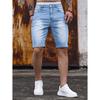 Новые эластичные джинсовые шорты для мужчин в европейском и американском стиле