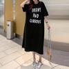Летнее женское платье больших размеров в стиле вестерн выше колена, утягивающее платье-футболка, юбка, ленивое платье